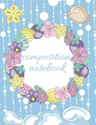 Βιβλίο Composition Notebook: Tropical Beach Design, Collage Ruled Pages Jasmine Publish