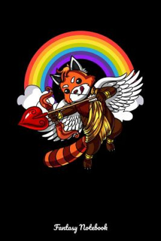 Книга Fantasy Notebook: Red Panda Bear Cupid Notebook Cloud Tower