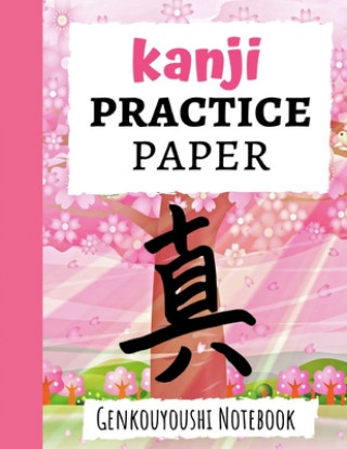 Könyv Kanji Practice Paper: Japanese Writing Notebook / Workbook, Genkouyoushi Paper, Gifts For Japan Lovers Pink Panda Press