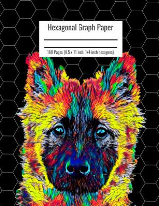 Könyv Hexagonal Graph Paper: Organic Chemistry & Biochemistry Notebook, Vibrant Eurasier Dog Cover, 160 Pages (8.5 x 11 inch, 1/4 inch hexagons) Nick Darker