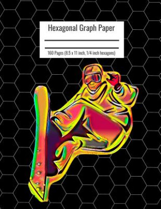 Buch Hexagonal Graph Paper: Organic Chemistry & Biochemistry Notebook, Vibrant Snowboarder Cover, 160 Pages (8.5 x 11 inch, 1/4 inch hexagons) Nick Darker