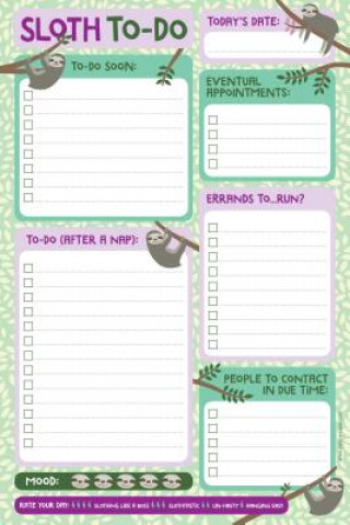 Knjiga Note Pad Sloth Inc Peter Pauper Press