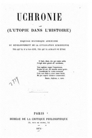 Kniha Uchronie, l'Utopie dans l'histoire Charles Renouvier