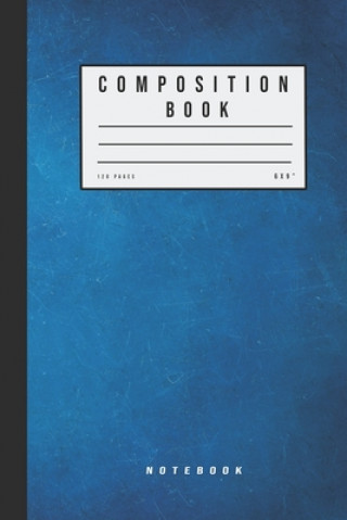 Carte Composition Book 120 Pages 6x9" Notebook: composition, notebook, assorted, Blue Color, college, ruled, sheet Malak Co