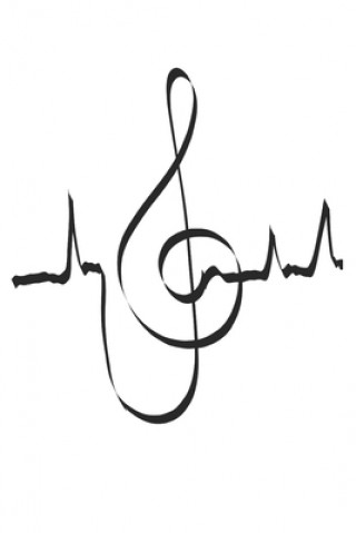 Könyv chiave Battiti cardiaci della musicale: libro di musica, note, quaderno, blocco note, 120 pagine Mamor