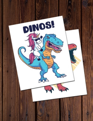 Carte Dinos!: Fun Dinosaur Holiday Coloring Book * 8.5" x 11" 74 pages Dinosaur Squad
