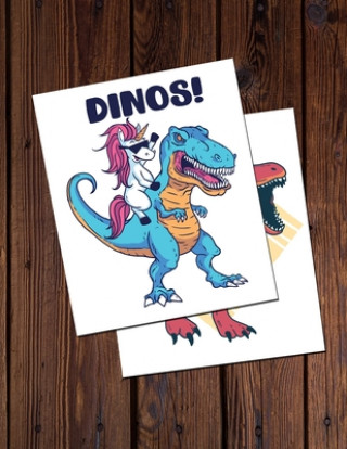 Książka Dinos!: Fun Dinosaur Holiday Coloring Book * 8.5" x 11" 74 pages Dinosaur Squad