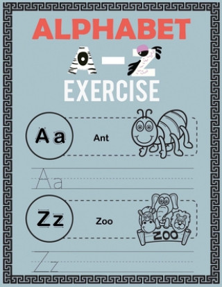 Könyv Alphabet a-z exercise with cartoon: Cartoon Pictures alphabet letters met cartoon photos (English Alphabets A-Z ... & Coloring Vocabulary Flashcards W Khan Press Publication