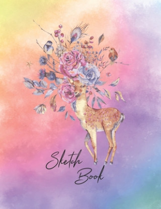 Kniha Sketchbook: Activity Sketch Book Watercolor Abstract Painting Instruction Large 8.5 x 11 Inches with 110 Pages (Deer Watercolor Ca Caitlin Settecase