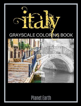 Book Italy Grayscale Coloring Book Planet Earth