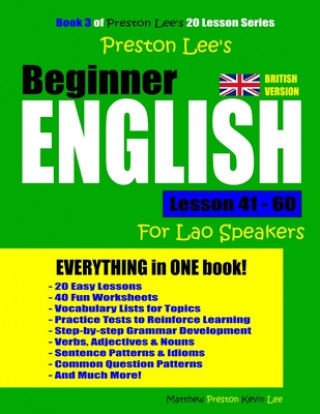 Buch Preston Lee's Beginner English Lesson 41 - 60 For Lao Speakers (British) Matthew Preston