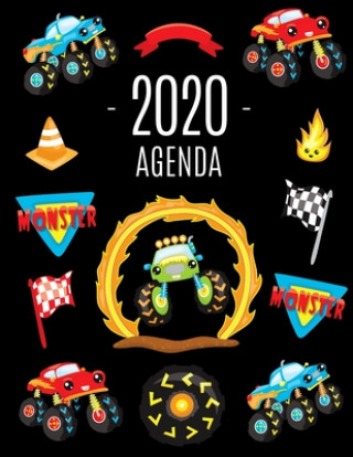 Carte Monster Truck Agenda 2020: Diario Settimanale per Organizzare Giorni Occupati - Pianificatore Giornaliera 2020 Pimpom Pianificatori