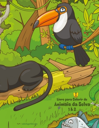 Kniha Livro para Colorir de Animais da Selva 1 & 2 Nick Snels