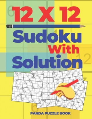 Könyv 12x12 Sudoku With Solutions Panda Puzzle Book