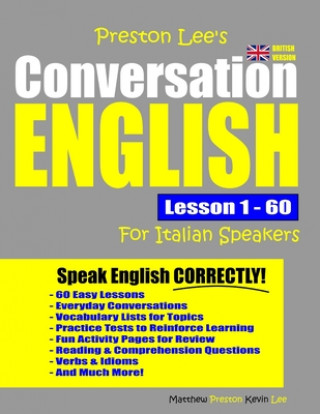 Livro Preston Lee's Conversation English For Italian Speakers Lesson 1 - 60 (British Version) Matthew Preston