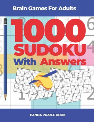 Kniha Brain Games For Adults - 1000 Sudoku With Answers: Brain Teaser Puzzles Panda Puzzle Book