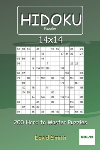 Książka Hidoku Puzzles - 200 Hard to Master Puzzles 14x14 vol.12 David Smith