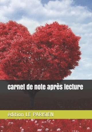 Knjiga carnet de note apr?s lecture Edition Le Parisien