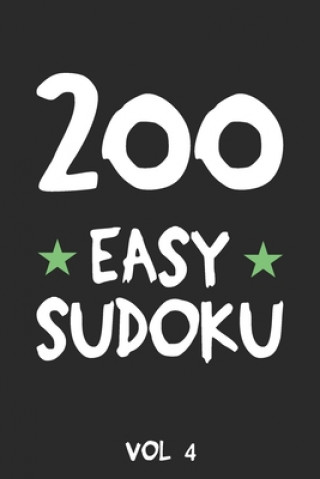 Carte 200 Easy Sudoku Vol 4: Puzzle Book, hard,9x9, 2 puzzles per page Tewebook Sudoku Puzzle