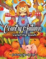Könyv Country Autumn Coloring Book Coloring Book Cafe