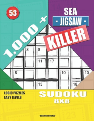 Libro 1,000 + Sea jigsaw killer sudoku 8x8: Logic puzzles easy levels Basford Holmes