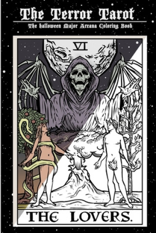 Carte The Terror Tarot: The Halloween Major Arcana Coloring Book The Ghoulish Garb