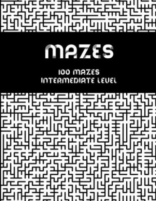 Carte Mazes - 100 mazes intermediate level: Maze book for adults Red Spoon Publishing