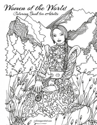 Libro Women of the World Coloring Book for Adults Nick Snels