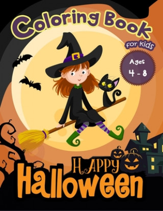 Książka Happy Halloween Coloring Book for Kids Ages 4-8 Hero Press