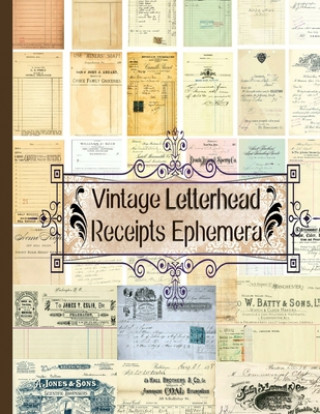 Książka Vintage Letterhead Receipts Ephemera C. Anders