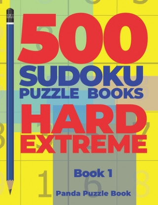 Kniha 500 Sudoku Puzzle Books Hard Extreme - book 1 Panda Puzzle Book