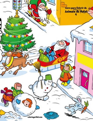 Kniha Livro para Colorir de Animais de Natal 4 Nick Snels