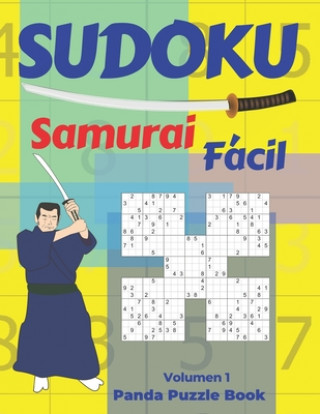 Książka Sudoku Samurai Facil - Volumen 1: Juegos De Lógica Para Adultos Panda Puzzle Book