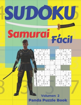 Książka Sudoku Samurai Facil - Volumen 2: Juegos De Lógica Para Adultos Panda Puzzle Book