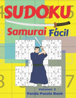 Książka Sudoku Samurai Facil - Volumen 3: Juegos De Lógica Para Adultos Panda Puzzle Book