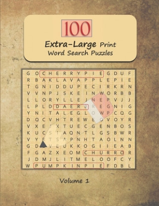 Livre 100 Extra-Large Print Word Search Puzzles Zenkat Publishing