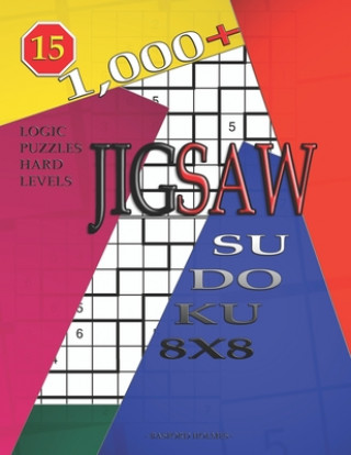 Książka 1,000 + sudoku jigsaw 8x8: Logic puzzles hard levels Basford Holmes