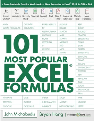 Kniha 101 Most Popular Excel Formulas Bryan Hong