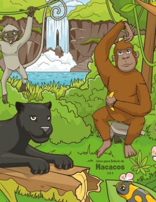 Kniha Livro para Colorir de Macacos 3 & 4 Nick Snels