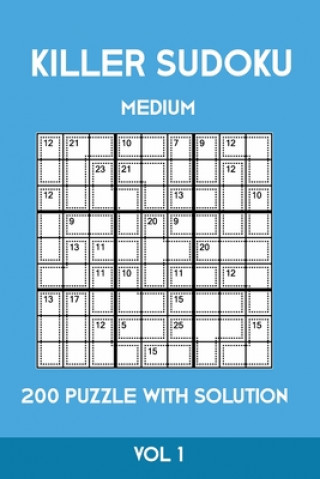 Książka Killer Sudoku Medium 200 Puzzle WIth Solution Vol 1 Tewebook Sumdoku
