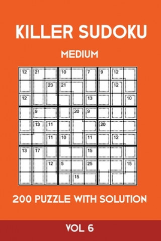 Книга Killer Sudoku Medium 200 Puzzle WIth Solution Vol 6 Tewebook Sumdoku