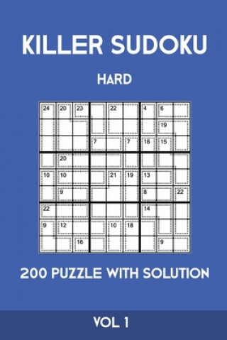 Книга Killer Sudoku Hard 200 Puzzle With Solution Vol 1: Advanced Puzzle Book, hard,9x9, 2 puzzles per page Tewebook Sumdoku