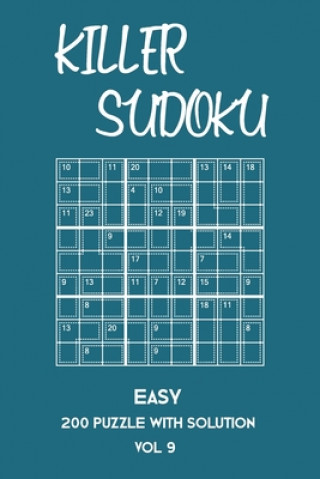 Książka Killer Sudoku Easy 200 Puzzle With Solution Vol 9: Beginner Puzzle Book, simple,9x9, 2 puzzles per page Tewebook Sumdoku