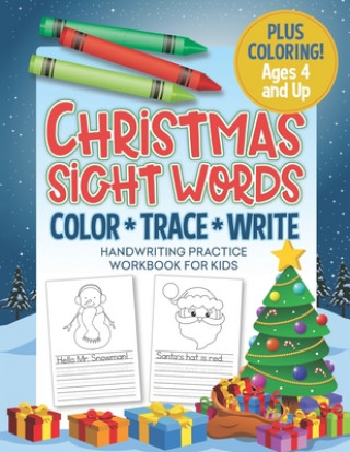 Kniha Christmas Sight Words - Handwriting Practice Workbook for Kids Busy Kid Press