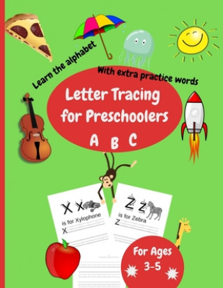 Książka Letter Tracing For Preschoolers: Workbook for kindergarten, preschool, 3 to 5 years old, abc and alphabet writing practice. Laughing Panda