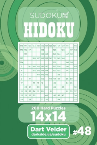 Könyv Sudoku Hidoku - 200 Hard Puzzles 14x14 (Volume 48) Dart Veider