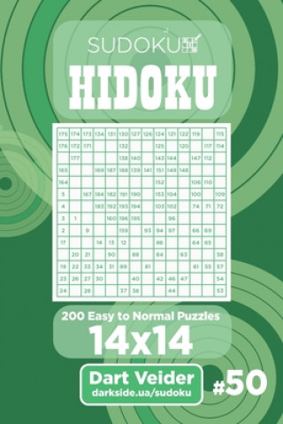 Kniha Sudoku Hidoku - 200 Easy to Normal Puzzles 14x14 (Volume 50) Dart Veider