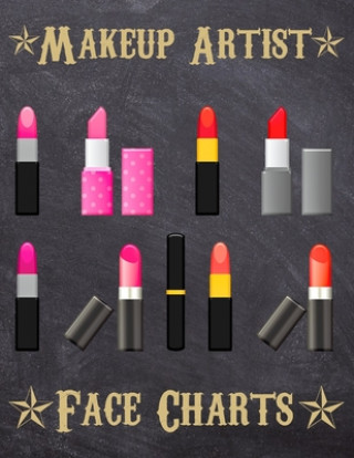 Книга Makeup Artist Face Charts: Makeup cards to paint the face directly on paper with real make-up - Ideal for: professional make-up artists, vloggers From Dyzamora