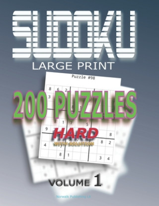 Kniha Sudoku Puzzles Hard: 200 Sudoku Hard, Volume 1 With Solution Norwalk Publishing