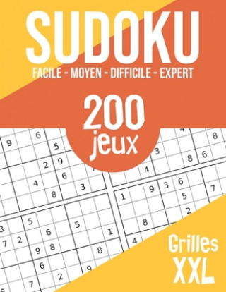 Carte Sudoku: 200 puzzles imprimés en gros caract?res - 4 niveaux de difficulté - Enfants, adultes, personnes âgées Jeux Puzzles Editions